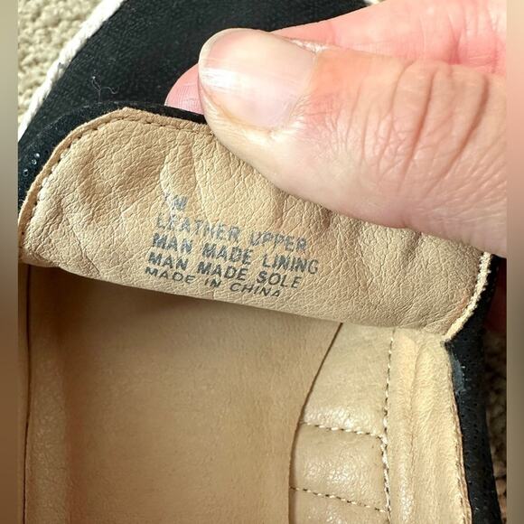 ALEX MARIE | Black Espadrille Slip-On Flats Leather Upper | Women’s Size 7 - Picture 5 of 5